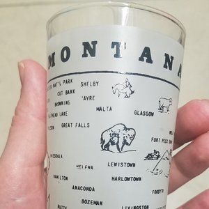 Montana drinking glass vintage euc